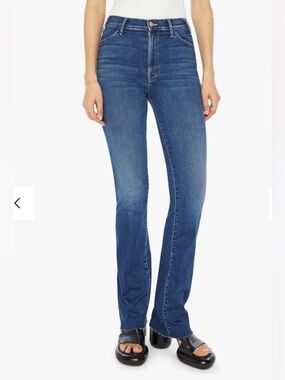 MOTHER Denim The Hustler Heel Fray Jeans in Yakkity Yak Size 26